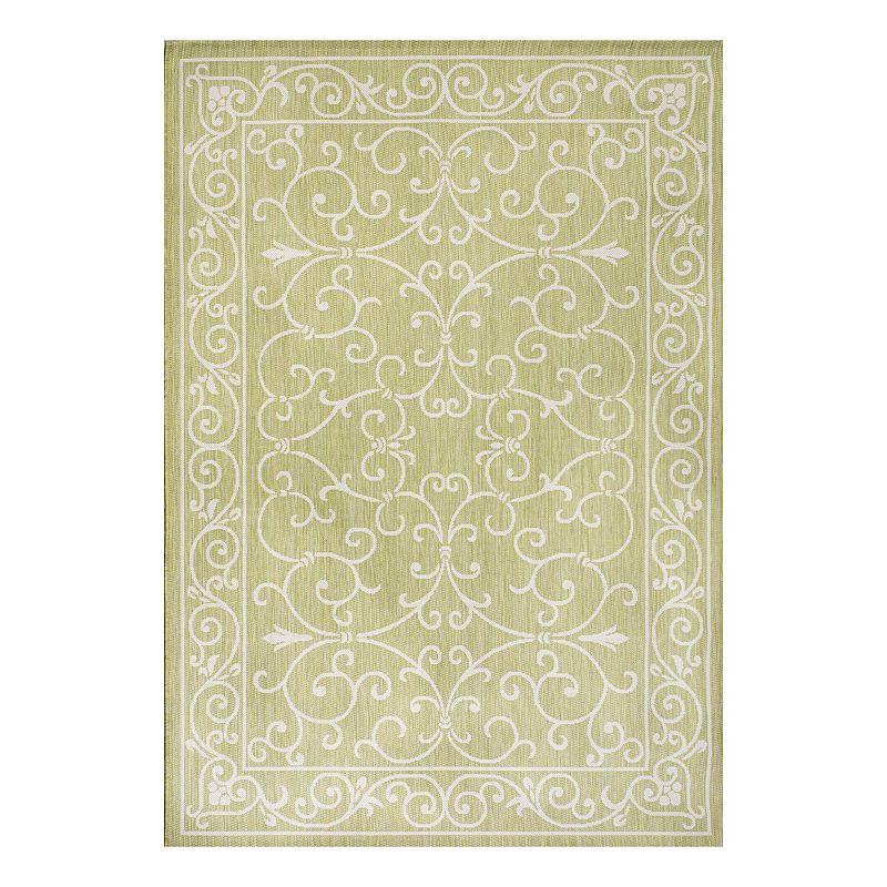 Charl Indoor/Outdoor Rug, Green, 5X8 Ft