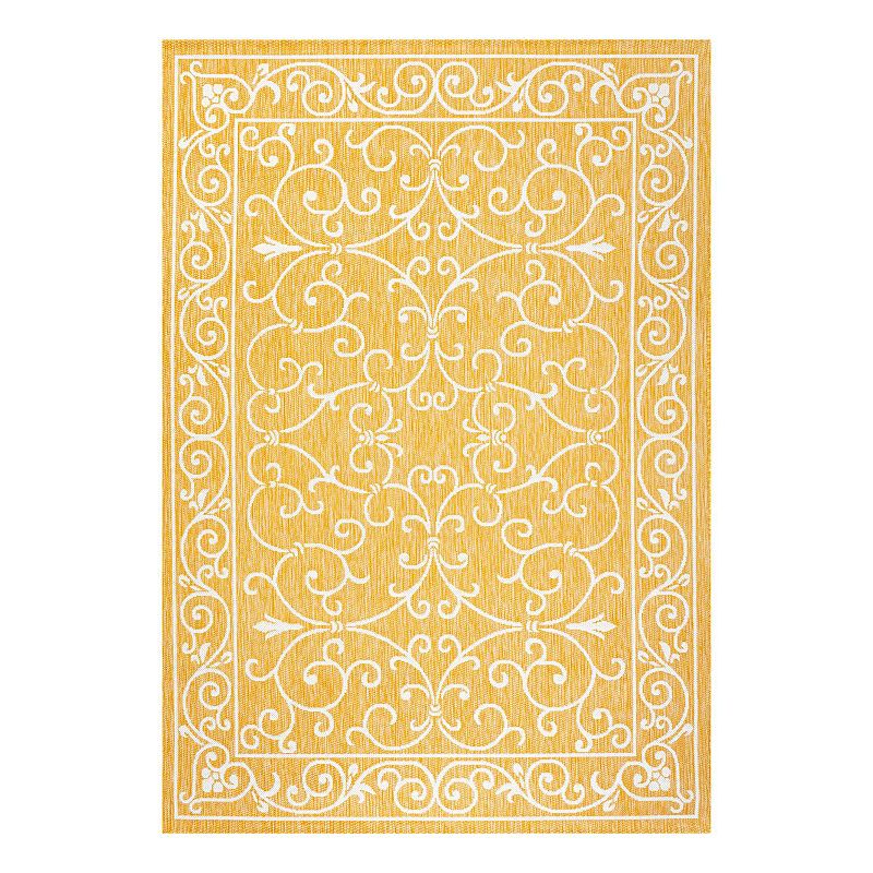 Charl Indoor/Outdoor Rug, Yellow, 9X12 Ft