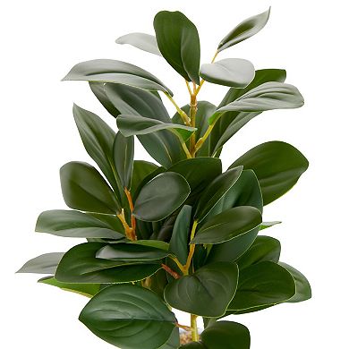 Juvale Artificial Plant with Grey Cement Planter Pot (3.1 x 3.1 x 11.8 Inches)