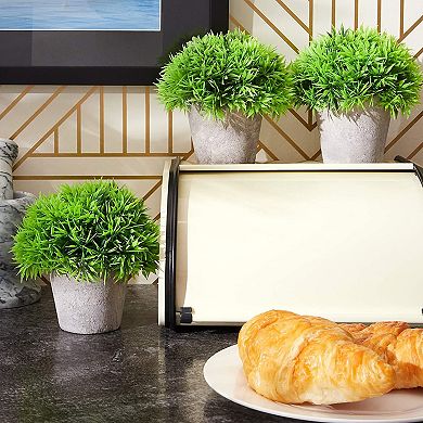 Juvale Small Artificial Potted Fake House Plant Home Decoration 3 Piece Set