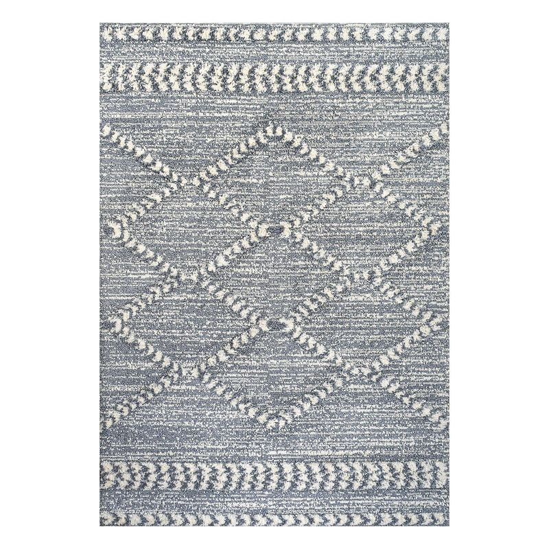 Sofie High-Low Rug, Grey, 5X8 Ft