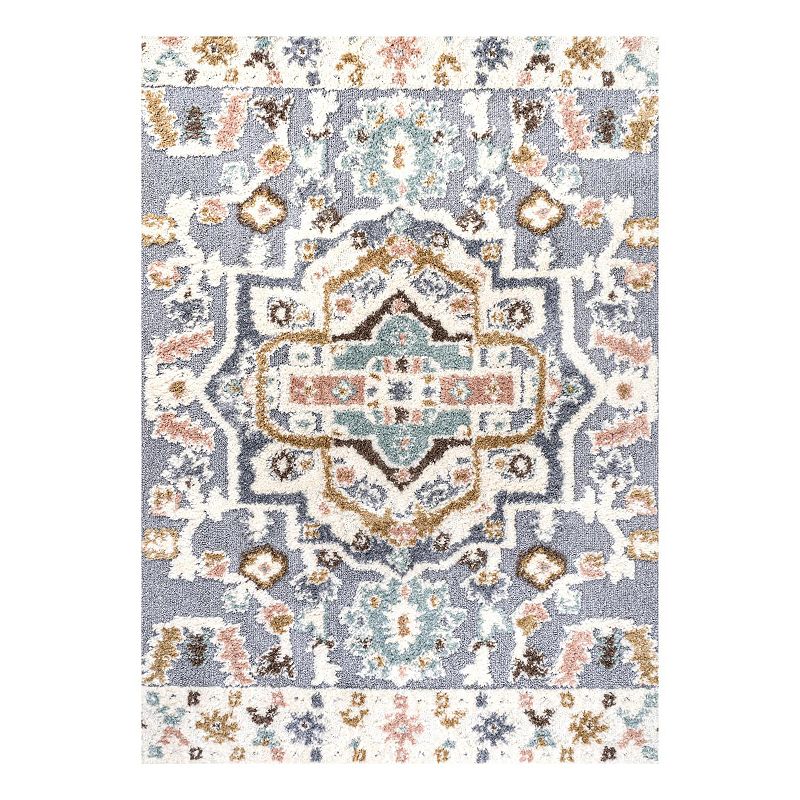 Aziza High-Low Multi Rug, Multicolor, 5X8 Ft