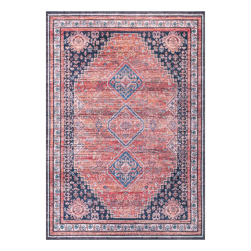 Dalyan Washable Terra Rug, Red, 8X10 Ft