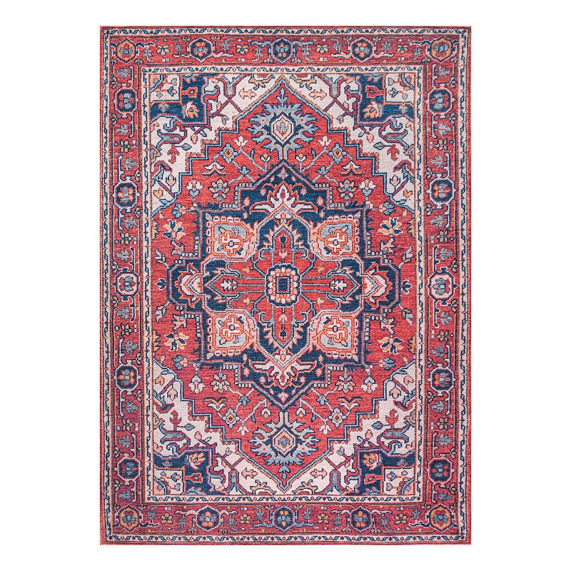 Cirali Washable Rug, Red, 8X10 Ft