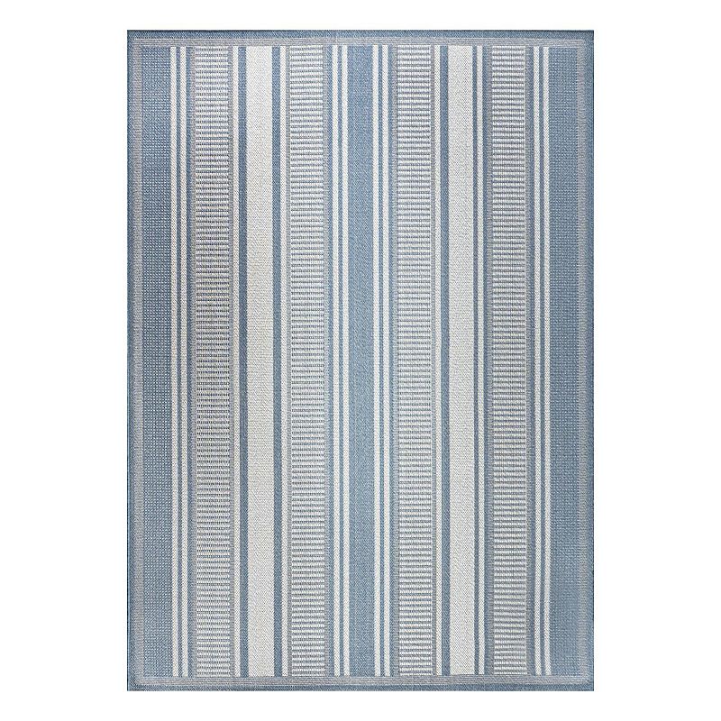 Haynes Indoor/Outdoor Rug, Blue, 8X10 Ft