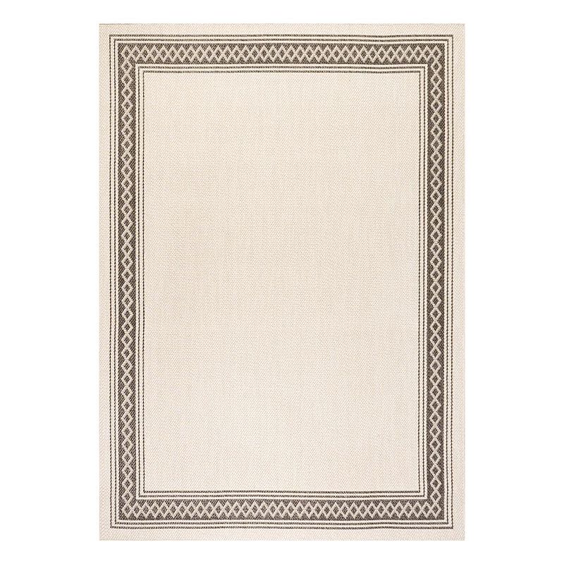Lucia Indoor/Outdoor Rug, White, 8X10 Ft