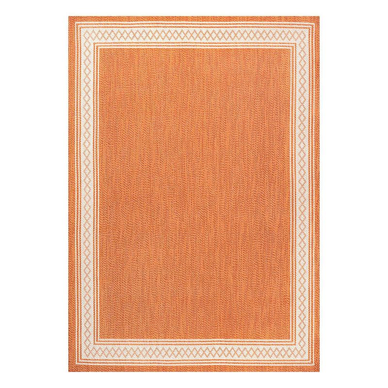 Lucia Indoor/Outdoor Rug, Orange, 8X10 Ft