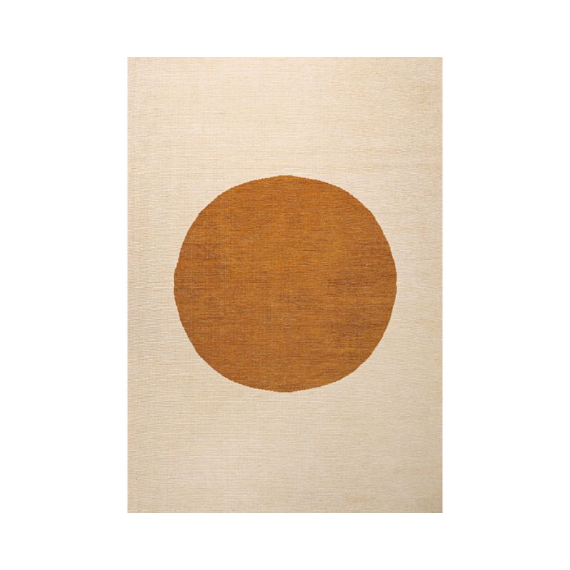 Cirkel Rug, Beig/Green, 5X8 Ft