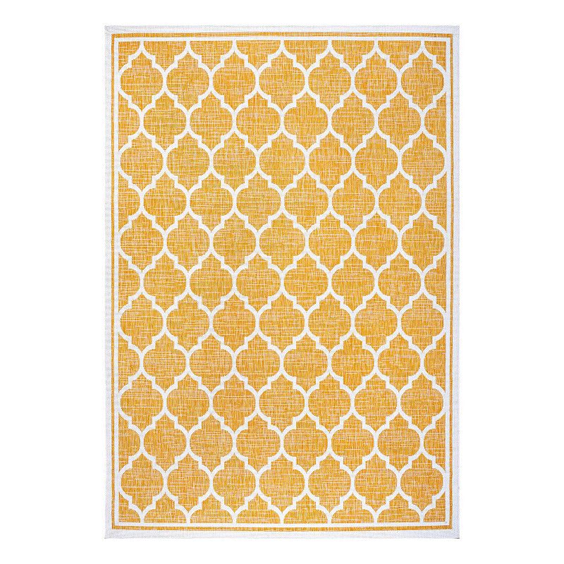 Trellis Indoor/Outdoor Rug, Yellow, 9X12 Ft