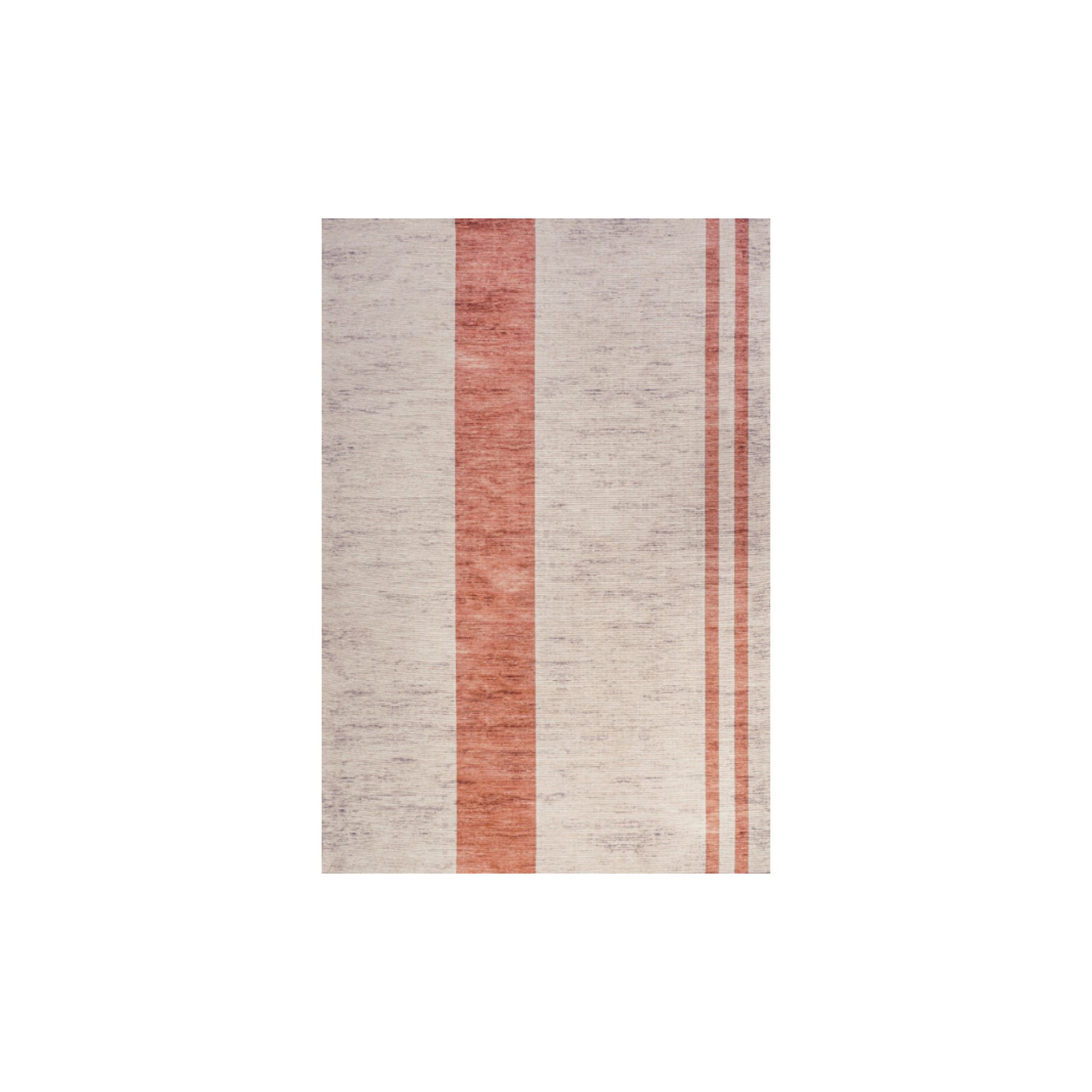 Raita Machine-Washable Rug, Ivory Pink