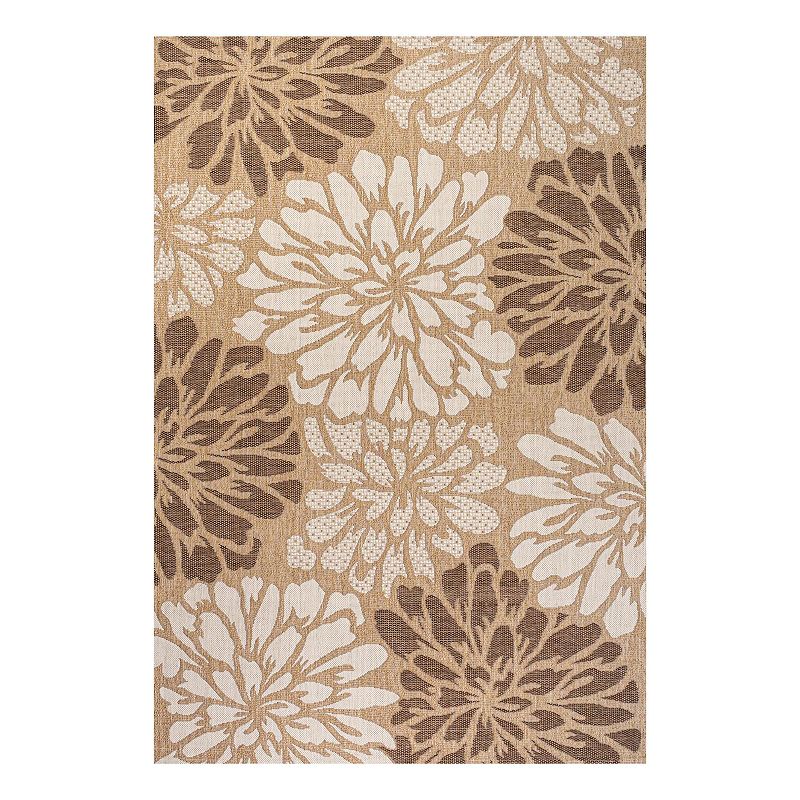Zinnia Indoor/Outdoor Rug, Brown, 8X10 Ft