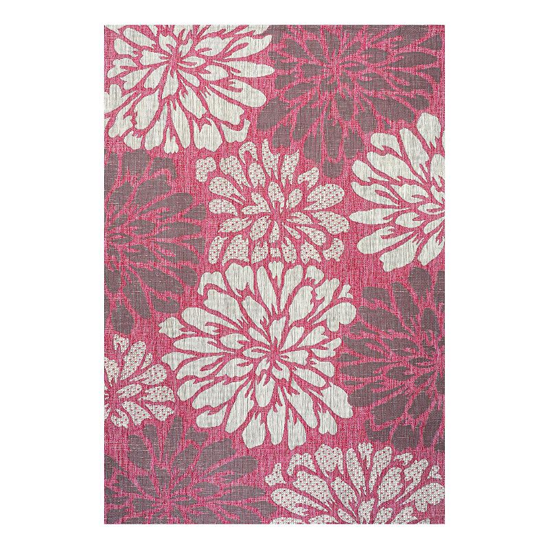 Zinnia Indoor/Outdoor Rug, Pink, 9X12 Ft