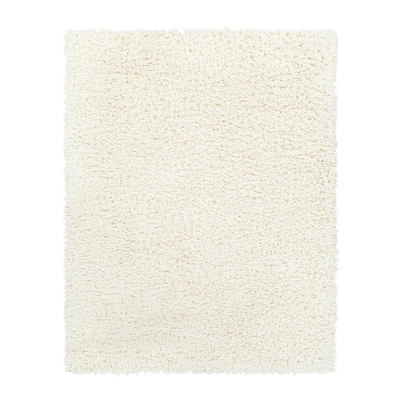 Decor 140 Apa Plush Area Rug, White, 8Ft Sq