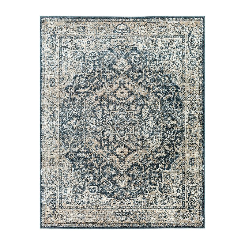 Decor 140 Domani Traditional Area Rug, Black, 8X10 Ft