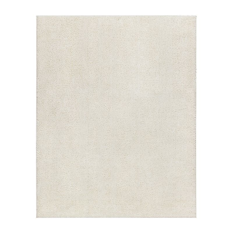 Decor 140 Adila Solid Area Rug, White, 5X7 Ft