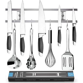 Zulay Kitchen Stainless Steel Magnetic Knife Holder