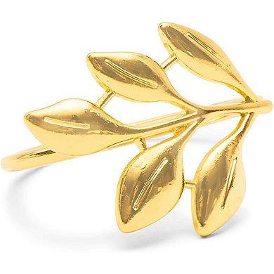 Juvale Leaf Napkin Rings (1.8 Inches, Gold, 12-Pack)