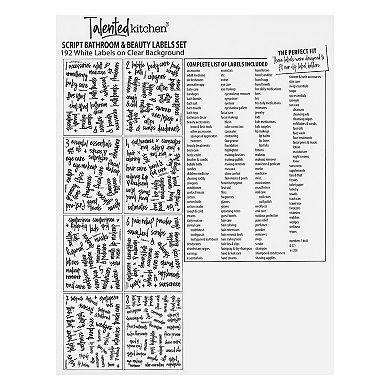 192 Pcs Bathroom Labels for Containers Make Up Preprinted Decal Vinyl Stickers