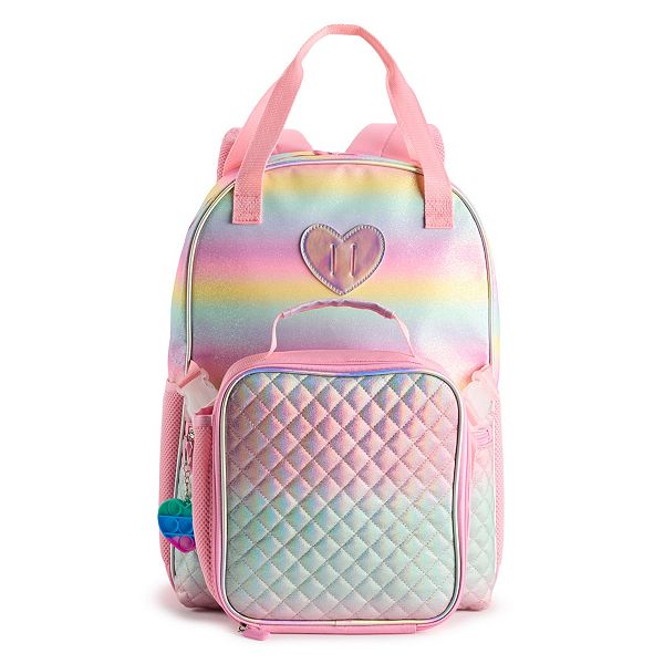 Fashion Quilted Ombre Backpack 2-Piece Set