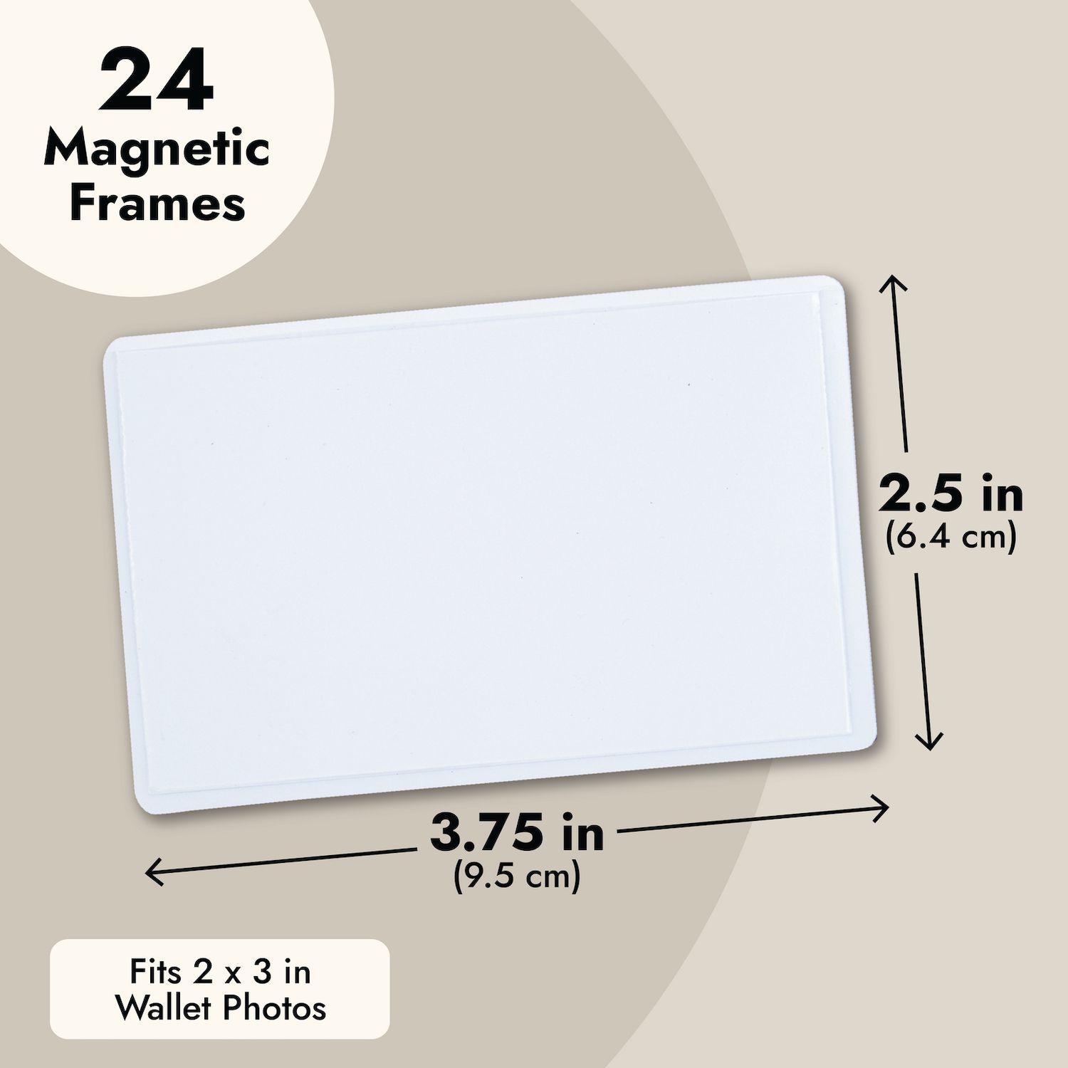 4 Pack Mini Magnetic Picture Frames - 2.36 X 3.54 Inch Acrylic Refrigerator/Tabletop Frames, 4 Colors