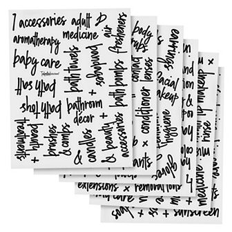 Talented Kitchen 192 Pack Preprinted Bathroom Labels for Containers