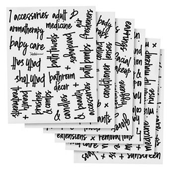 Talented Kitchen 192 Pack Preprinted Bathroom Labels for Containers
