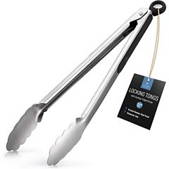 Utility Tongs 9 Stainless Steel Serving Tong Food Lock BBQ Kitchen
