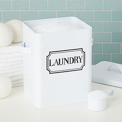 Laundry Detergent Container for Powder, Beads, Pods with Scoop, 9x7x6 In