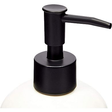 Farmlyn Creek Ceramic Soap Dispenser, Rustic Bathroom Décor, Wash and Rinse (14 Oz)