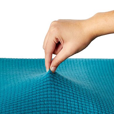 Teal Replacement Cushion Slipcover, Large Stretch Couch Cover for Sectional, Patio Furniture, Campers