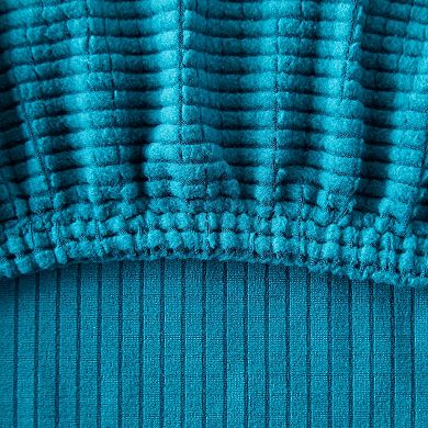 Teal Replacement Cushion Slipcover, Large Stretch Couch Cover for Sectional, Patio Furniture, Campers