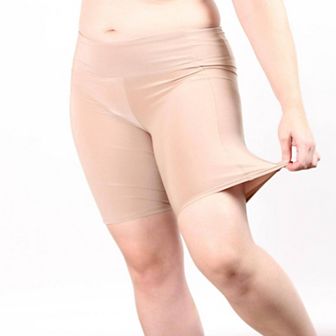 Plus Size Women's Boxer Brief With Hidden Pocket 8"
