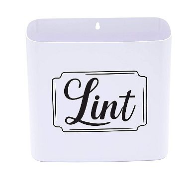 Lint Bin for Laundry Room, Magnetic Wall Mounted Trash Can (9.25 x 9.25 x 2.75 in)