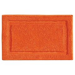 PLYH 2 Piece Memory Foam Shag Bath Rug Set - Color: Orange