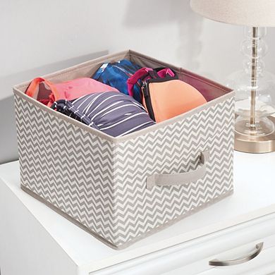 mDesign Soft Fabric Closet Storage Organizer Cube Bin - 4 Pack