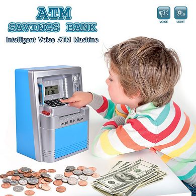 Realistic ATM Piggy Bank Pretend Play Set