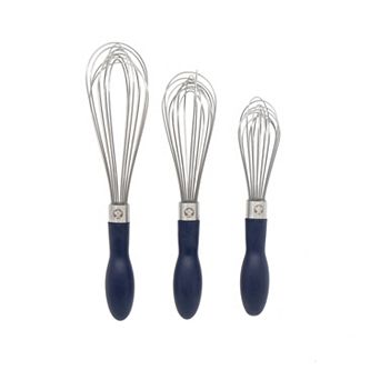 Chef Pomodoro Kitchen Whisk 3 pc Set, Stainless Steel Wire Balloon Whisk Utensil