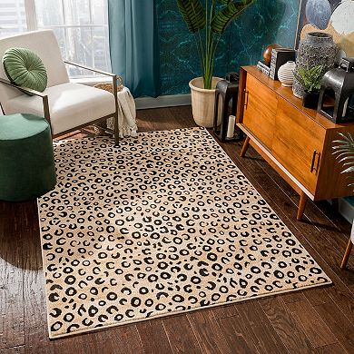 Well Woven Dulcet Leopard Print Area Rug