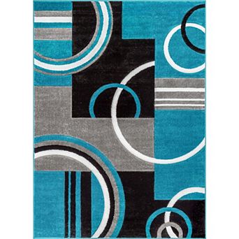 Well Woven Ruby Galaxy Waves Modern Area Rug