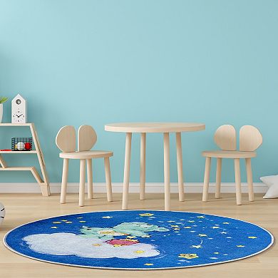 Well Woven Care Bears Wishing On A Star Round Area Rug