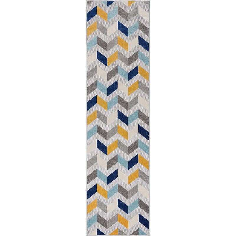 Well Woven Dorado Bela Modern Geometric Pattern Indoor/Outdoor Area Rug, Grey, 6.5X9.5 Ft