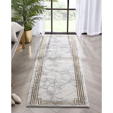 Well Woven Fairmont Huntington Mosaic Marble Pattern Area Rug