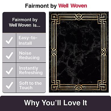Well Woven Fairmont Huntington Mosaic Marble Pattern Area Rug