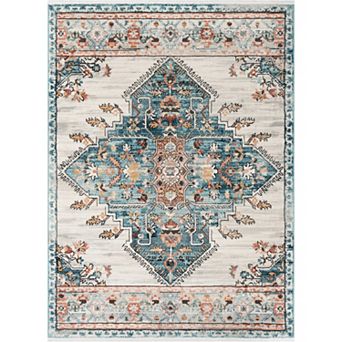 Well Woven Indira Manor Vintage Bohemian Medallion Area Rug