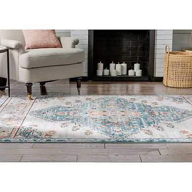 Well Woven Indira Manor Vintage Bohemian Medallion Area Rug