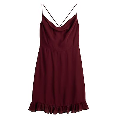 cowl neck skater dress Kaiia - Cowl Neck Skater Mini Dress - Women - Polyester/Spandex - 0 US