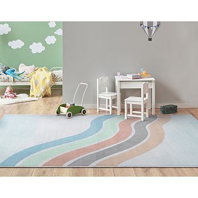 Well Woven Curved Rainbow Rug