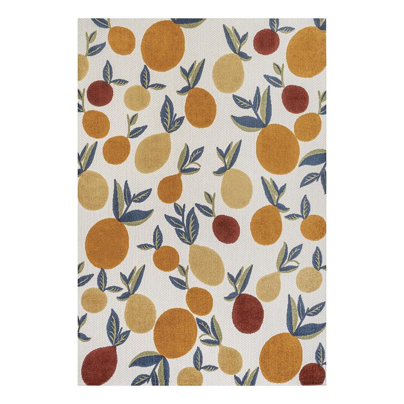 Limone Indoor/Outdoor Rug, Orange, 8X10 Ft