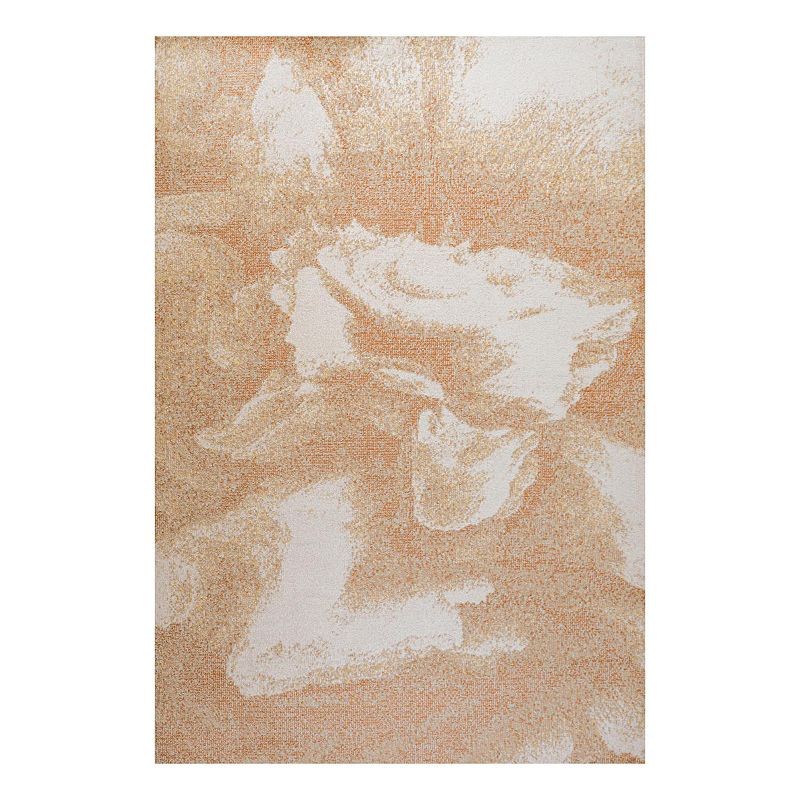 Petalo Abstract Modern Rug, Orange, 8X10 Ft