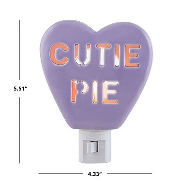 Ms. Valentine Faux Candy Heart Cutie Pie Nightlight